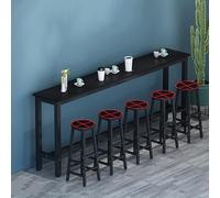 Tavolo da bar nero per cucina e uso esterno, 140 x 30 x 100 cm, tavolo alto per la colazione, ideale per casa e ristorante, perfetto tavolo per termosifone (sedie non incluse)