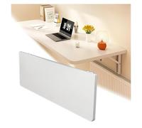 Tavolo da bar pieghevole da parete - Scrivania salvaspazio in legno con design sospeso bianco 120 x 30 cm perfetto per piccole cucine e sale da pranzo