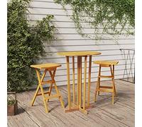 Tavolo da Bar Pieghevole in Legno Massello di Teak 90x65x105 cm - Elegante e Resistente per Giardino, Terrazzo o Pub Design Naturale con Finitura a Base d'Acqua - Facile da Montare e Ripiegare