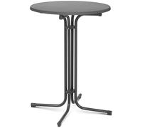 Royal Catering Tavolo da Bar Tavolino da Bar Pieghevole RC-BIS80FG (Ø 80 cm, Grigio, Acciaio verniciato a polvere, 110 cm)