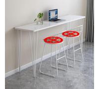 Tavolo da bar rettangolare in legno massello, tavolo da pranzo creativo dal vivo con ampio piano per cucina e sala da pranzo