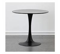 Tavolo da bar rotondo da bistrot Tavolo da pranzo Tulipano Ristorante Tavolo per il tempo libero Tavolino rotondo bianco Casa Tavolino da caffè Tavolo delle trattative Tavolo d(Size:70cm,Color:Nero)