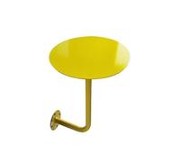 Tavolo da bar rotondo da parete con vassoio in metallo, 40 cm, elegante, per sala da pranzo, caffetteria, ristorante, camera da letto, perfetta postazione per bevande e salvaspazio, colore: grigio