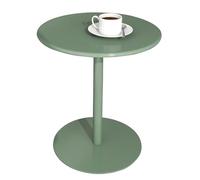 Tavolo da bar rotondo, da pub, da bistrot, in metallo verde, piccolo tavolino da caffè, da cucina, da bar per la colazione, da pranzo, da interno e da esterno, tavolo da cocktail, facile da