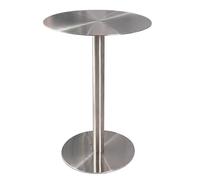 Tavolo da bar rotondo moderno, tavolo da pranzo per la colazione in cucina tavolino con gambe in acciaio inossidabile per soggiorno pub bistrot mobili ufficio tavolo da conferenza (dimensioni: 50 x 75