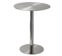 Tavolo da Bar Rotondo, Tavolo da Bistrot da Cocktail ad Altezza Bancone per Interni ed Esterni Domestici, Tavolino da Pranzo per Colazione in Cucina in Acciaio Inossidabile con Base Stabile(Size:60x60