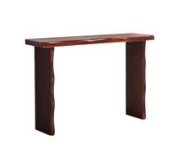 Tavolo da bar stretto, altezza bancone, tavolo da pranzo alto, tavolo da bistrot per cucina, sala da pranzo, soggiorno, terrazza (rosso marrone, 120 x 30 x 80 cm)