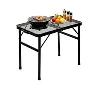 Tavolo da Barbecue Portatile Rete Compatta Regolabile in Altezza | Tavolino da Campeggio con Maniglia per Interni, Viaggi, Giardino, Barbecue, Escursioni, Picnic, Spiaggia