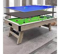 Tavolo Da Biliardo Americano Convertibile 2 In 1 - Biliardo E Tavolo Da Pranzo Da 8 Piedi For La Casa, Set Completo For Adulti(B,2.13m)