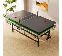 Tavolo da biliardo e ping pong, design pieghevole 2 in 1, uso interno, allenamento di precisione a cinque punti, piedini in acciaio al carbonio resistenti