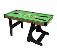 Tavolo da Biliardo Pieghevole, Set Gioco Biliardo Professionale Indoor con Stecche, Palline, Triangolo, Gessetti e Spazzola, Design Portatile per Casa, Ufficio(Green,154x78x80cm/60.6x30.7x31.4in)