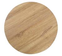 Tavolo da bistrot 60 cm MDF Marrone Chiaro con Base in Acciaio | Modello con venature del legno MDF, gamba in acciaio, pulizia panno umido, ristorante o caffetteria, facile da montare