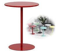 Tavolo da bistrot in metallo ferro per interni ed esterni, base robusta per soggiorno, sala da pranzo, camera da letto, pub, bar