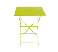 Tavolo da bistrot pieghevole da campeggio, da giardino, in metallo, 60 x 60 x 71 cm, colore: verde lime