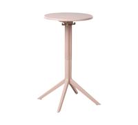 Tavolo da bistrot rotondo sintetico con piano beige ribaltabile Resistente all'u