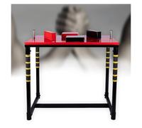 Tavolo da Braccio di Ferro Professionale, Braccio Standard Wrestling Battle Table per Allenare I Muscoli delle Braccia e del Polso per Famiglia e Ufficio, Palestra, Club(Red)