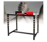 Tavolo da Braccio di Ferro Professionale, Braccio Standard Wrestling Battle Table per Allenare I Muscoli delle Braccia e del Polso per Famiglia e Ufficio, Palestra, Club(Nero)