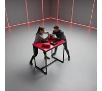 Tavolo da Braccio di Ferro Professionale for Allenare Polsi E Avambracci, Attrezzatura for Allenamento di Braccio di Ferro con Gomitiere for Palestra, Club, Casa E Ufficio