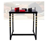 Tavolo da braccio di ferro, struttura in acciaio resistente, regolabile for braccio destro/sinistro, ideale for bicipiti, avambracci, spalle, petto(Nero)