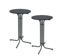 Tavolo Da Buffet Tavolo Pieghevole Ø 70 Cm Altezza 110 Cm Acciaio 2X