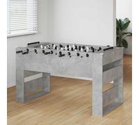 vidaXL Tavolo da calcio 2 pezzi, grigio cemento, 146,5 x 74 x 85 cm, sala giochi, tavolo da calcio balilla moderno, ideale per attività familiari, partite divertenti
