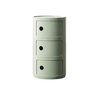 Tavolo da camera da letto comodino rotondo piccolo armadio laterale in plastica (colore: 1) (5)