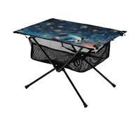 Tavolo da campeggio A Panda Under A Starry Sky Heavy Duty poliestere pieghevole tavoli con borsa portaoggetti per barbecue party campeggio