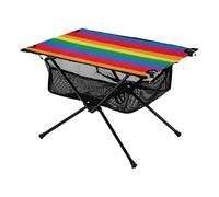 Tavolo da campeggio arcobaleno con bandiera LGBT Pride Day Month Parade LGBTQ Community Compatto Espandibile Portatile Tavolo da Viaggio con Borsa per il Trasporto per Outdoor Spiaggia Grill BBQ