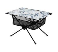 Tavolo da campeggio con simbolo musicale blu, compatto, pieghevole, per esterni, con borsa portaoggetti, per picnic all'aperto con sabbia