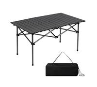 Tavolo da Campeggio Leggero Pieghevole in Alluminio - Portatile con Borsa da Trasporto, Tavolo Compatto, Ideale come Tavolino Campeggio(Black,M)