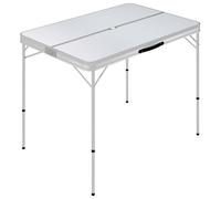 Tavolo da campeggio pieghevole con 2 panche Alluminio Bianco