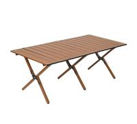 Tavolo da campeggio pieghevole in alluminio, portatile, arrotolabile, per 4-6 persone, tavolo da barbecue regolabile per giardino e cortile