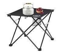 Tavolo Da Campeggio Portatile | Tavolino Pieghevole con 2 Portabicchieri,Accessorio Portatile per Esterni Viaggi Trekking Pranzo Spiaggia Picnic Giardino Balcone