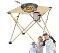Tavolo da campeggio portatile - Tavolo pieghevole in tessuto con 2 portabicchieri, ufficio portatile per esterni, accessorio per escursionismo, viaggi, pesca, picnic, giardino casa