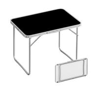 Tavolo da Campeggio Relaxdays, Pieghevole, HLP 68,5 x 80 x 60 cm, Ideale per Camping e Picnic, in Alluminio, Nero