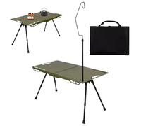 Tavolo da campeggio - Scrivania Utilitaria Pieghevole e Regolabile, Workstation Portatile per Backpackers | Regolazione 'altezza della superficie esterna leggera, stabile per giardino, barbecue
