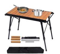 Tavolo da campeggio - Tavolo da picnic pieghevole, tavolo da esterno leggero | Tavolo da picnic regolabile in altezza mobili da campeggio durevole, tavolo da pranzo adatto per viaggi in campeggio