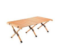 Tavolo da campeggio, tavolo pieghevole arrotolabile con borsa portaoggetti, tavolo da campeggio in alluminio, portatile, leggero, per picnic all'aperto/interno, escursionismo, cortile