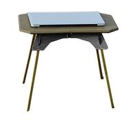 Tavolo da campeggio - Tavolo pieghevole da esterno da 24 pollici, supporto leggero in alluminio, scrivania da picnic regolabile in altezza, gambe rimovibili, design compatto per una gita di pesca