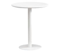 Tavolo da Cocktail Rotondo in Ferro per Piccoli Spazi, Tavolo da Bar Bancone Tavoli da Bistrot da Pub con Piano e Base in Metallo Bianco per Cucina, Soggiorno, Appartamento ( Size : 60x60x72cm )