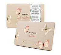 Tavolo da colazione in legno personalizzato con nome RV007-11 farfalla