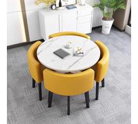 Tavolo Da Colazione Rotondo Per Conferenze Set Di Tavolo E Sedie Rotondi Set Di Tavolo E Sedie Da Pranzo Tavolo Da Cucina Moderno Per Cena Per Casa/Giardino/Ristorante #27 80x75cm/31.5x29.5in(WxH)