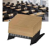 Tavolo da conferenza mobile con piano ribaltabile, robusto tavolo per sala formazione, design pieghevole con ruote girevoli a 360° per riunioni, uffici e spazi per seminari