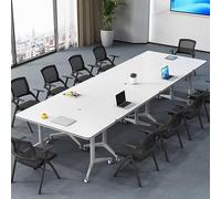 Tavolo da conferenza mobile con ruote, facile da spostare e disporre, perfetto per uffici, aule, spazi riunioni, mobili versatili per collaborazioni ed eventi