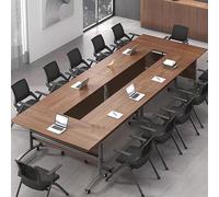 Tavolo da conferenza mobile con ruote, rettangolare, design modulare, per ufficio e sala di formazione, 6 pezzi, 160 x 50 cm, soluzione versatile per riunioni