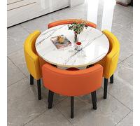 tavolo da conferenza moderno, E sedie Piccola sala ricevimenti Tavolo da club con sedie Set Tavolo da pranzo da cucina semplice Set 1 tavolo 4 sedie Tavolo da negoziazione for riunioni 80 cm(I)