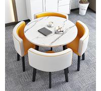 tavolo da conferenza moderno, E sedie Piccola sala ricevimenti Tavolo da club con sedie Set Tavolo da pranzo da cucina semplice Set 1 tavolo 4 sedie Tavolo da negoziazione for riunioni 80 cm(L)