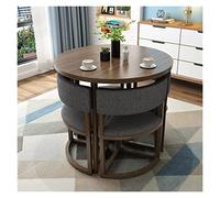 Tavolo Da Conferenza Moderno, Mobili per Ufficio, Scrivania Da Reception Salvaspazio con Sedie, Nero, Taglia Unica per Negozi E Ristoranti