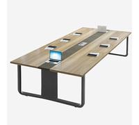 Tavolo da conferenza moderno per 4 persone, ideale per riunioni e allenamenti in casa, ufficio, ufficio, ufficio, ufficio, elegante scrivania multiuso con design a noi, compatto e funzionale