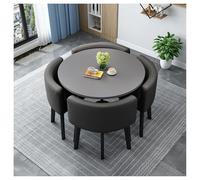 Tavolo da conferenza moderno rotondo da ufficio, 80 cm, semplice, per conferenze, ricevimenti, negozi, lounge, nero